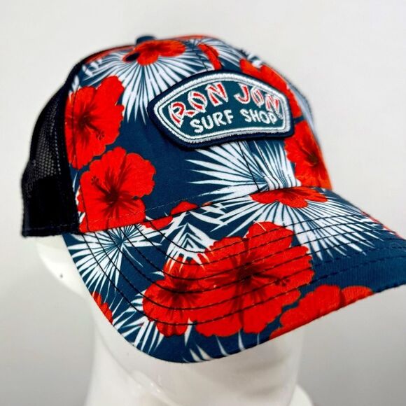 Ron Jon Surf Shop Red Hibiscus Tropical Floral Unisex Mesh SnapBack Cap - Picture 5 of 12